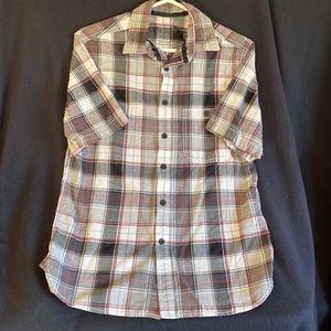 Mossimo Plaid grey and black button up